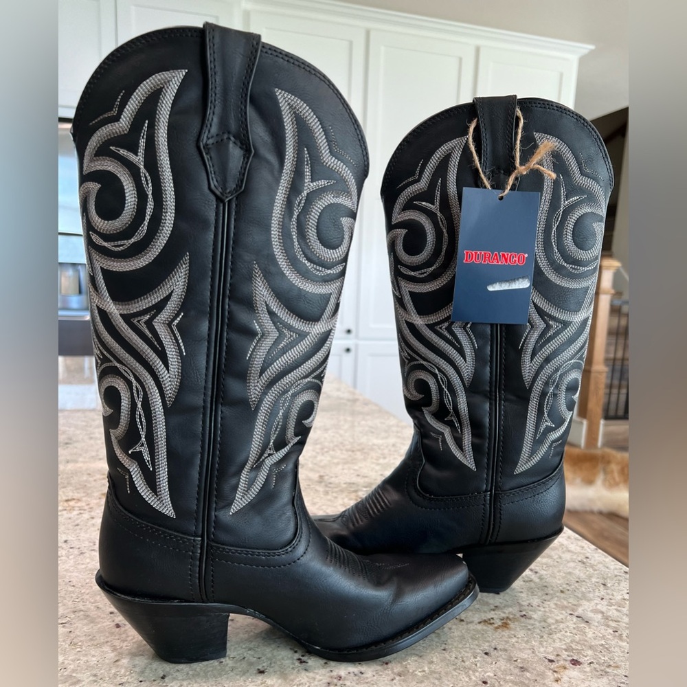 DURANGO WOMEN’S BLACK BEAUTY CRUSH WESTERN COWBOY BOOTS